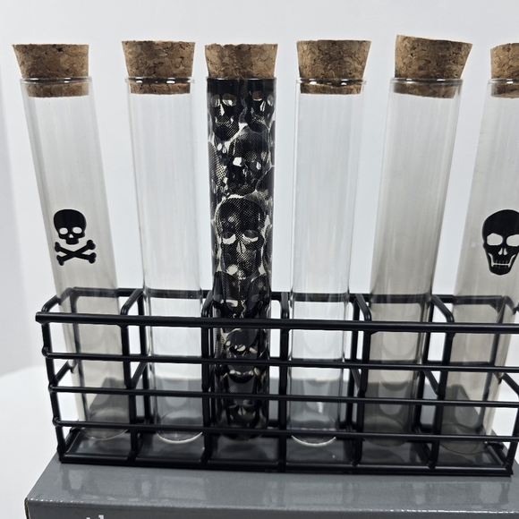 Southern Gothic test tube shot glasses 7 piece set nwt - Picture 2 of 3
